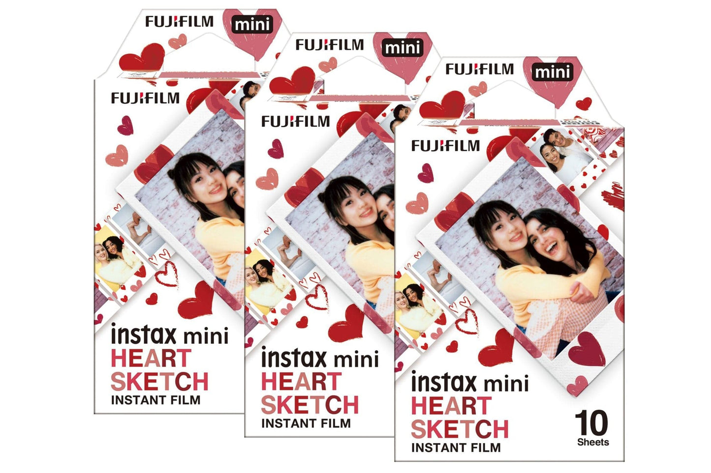 Fujifilm Instax Mini Instant Photo Film - Heart Sketch