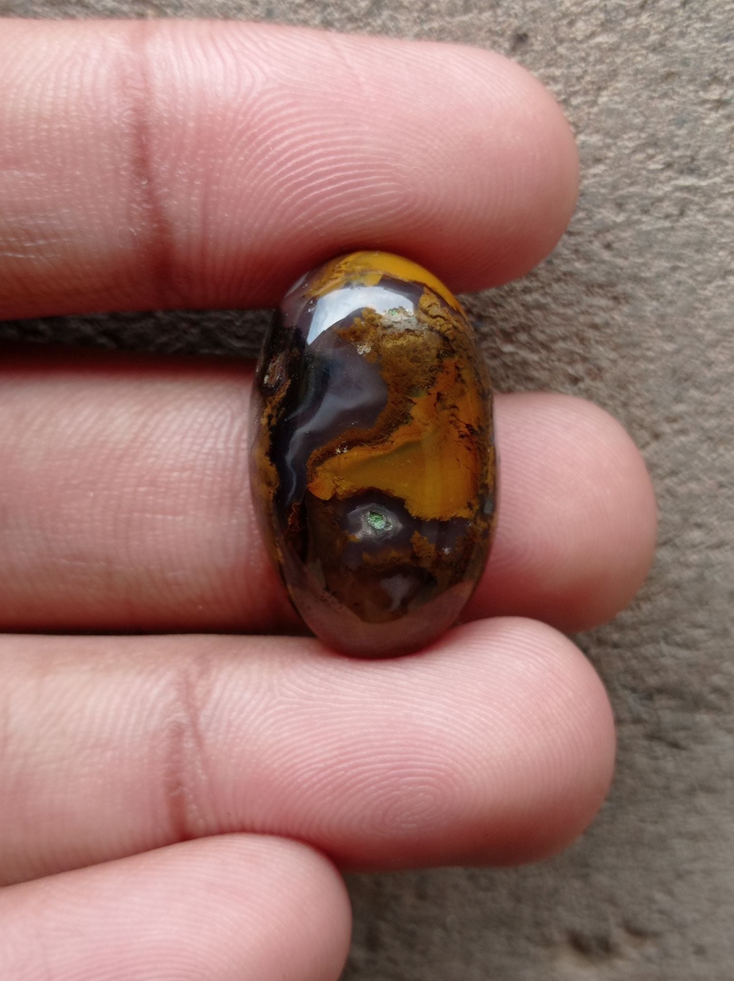 26.4ct Jasper - Gold Jasper Cabochon - Yellow Jasper - 27x17x7mm