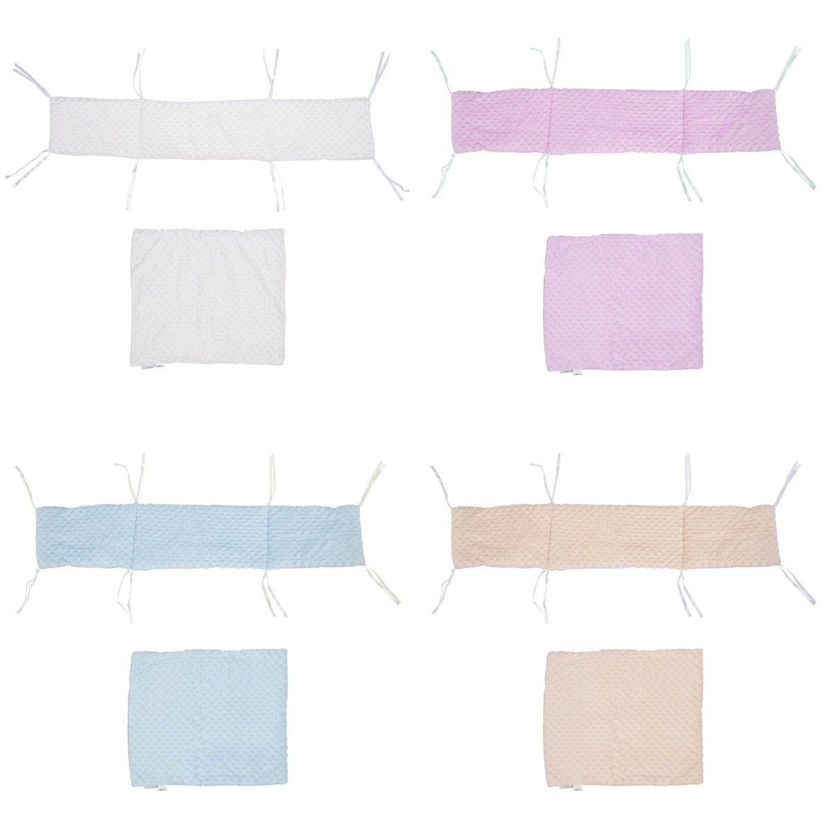 2pc Dimple Crib/Cradle Quilt & Bumper Bedding Set