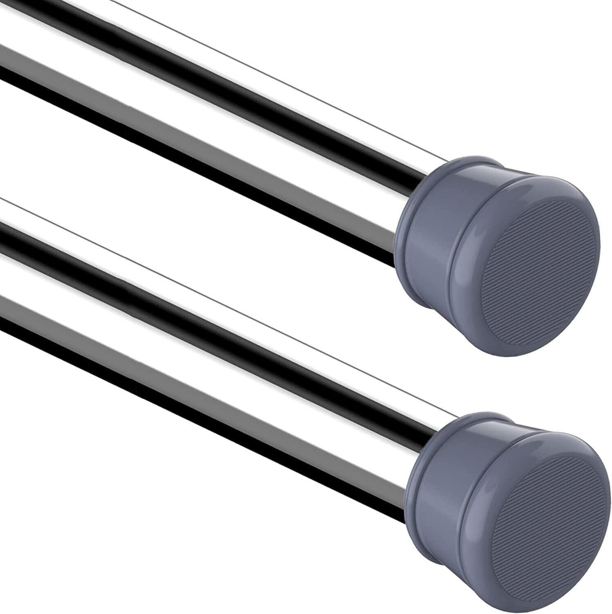 Shower Curtain Rod Tension Extendable Anti Slip 2PCS 50.5-80cm No Drill