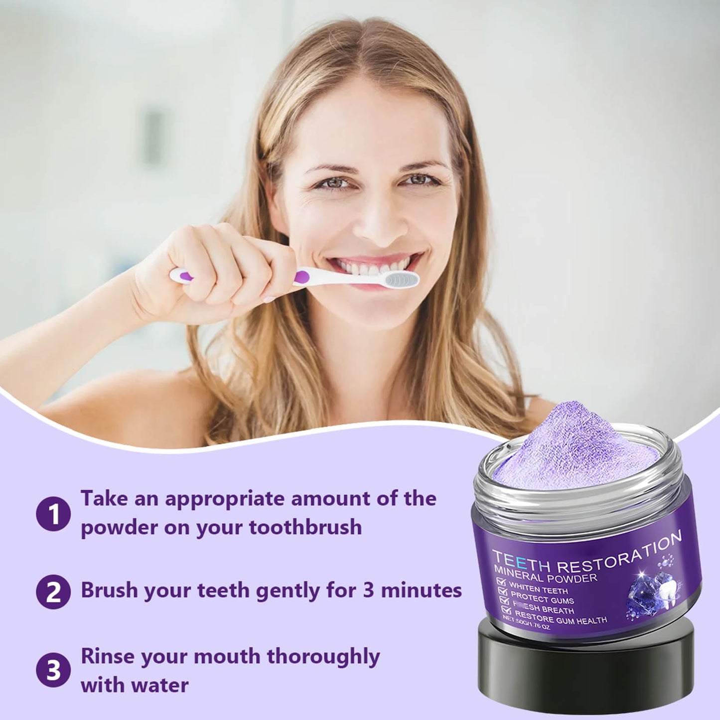 2PCS Teeth Restoration Mineral Powder | Oral & Teeth Care – Strengthen Teeth & Gums