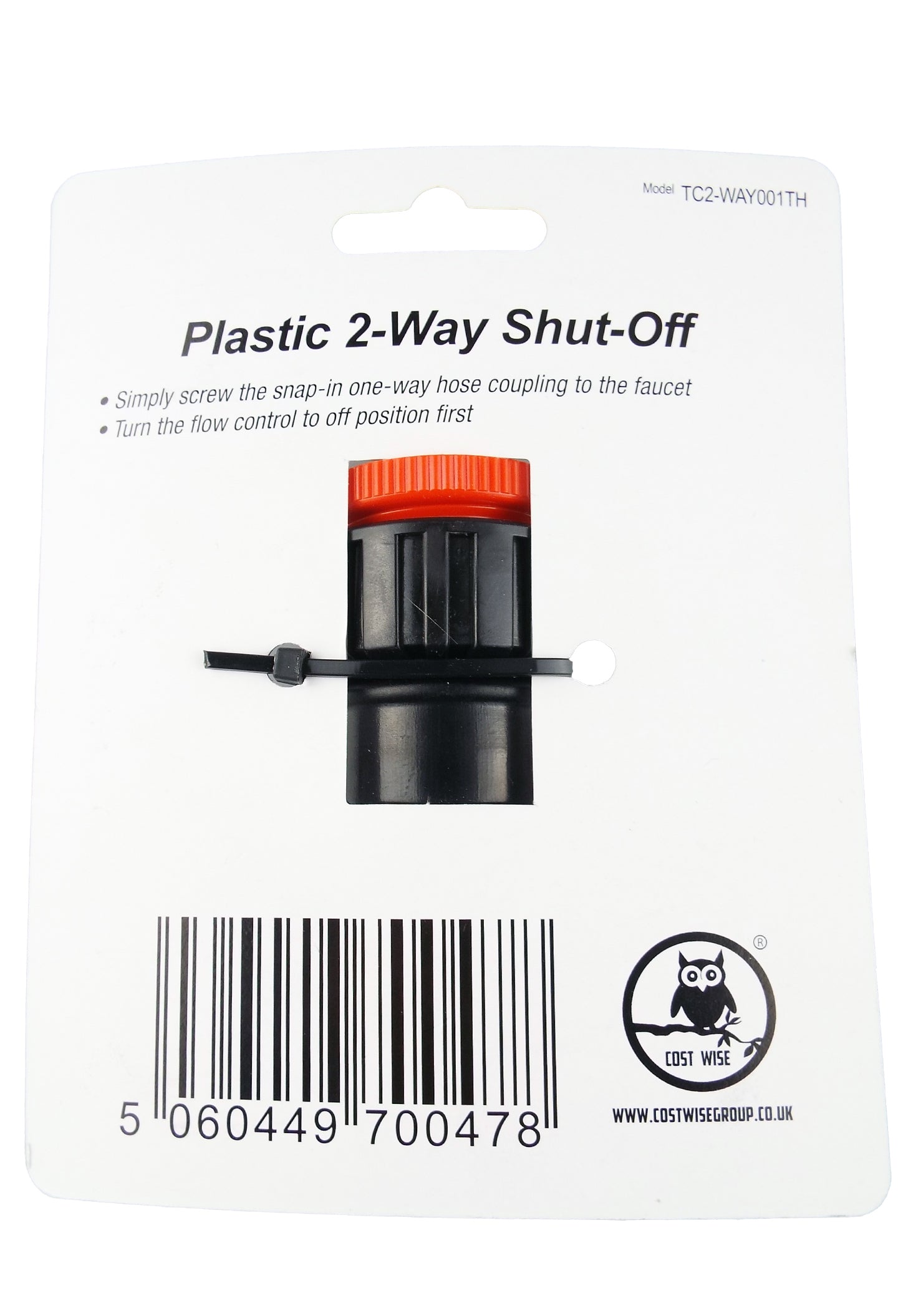 Double Tap Connector with Valves and Threaded Outlets Black Orange Tap Adapter