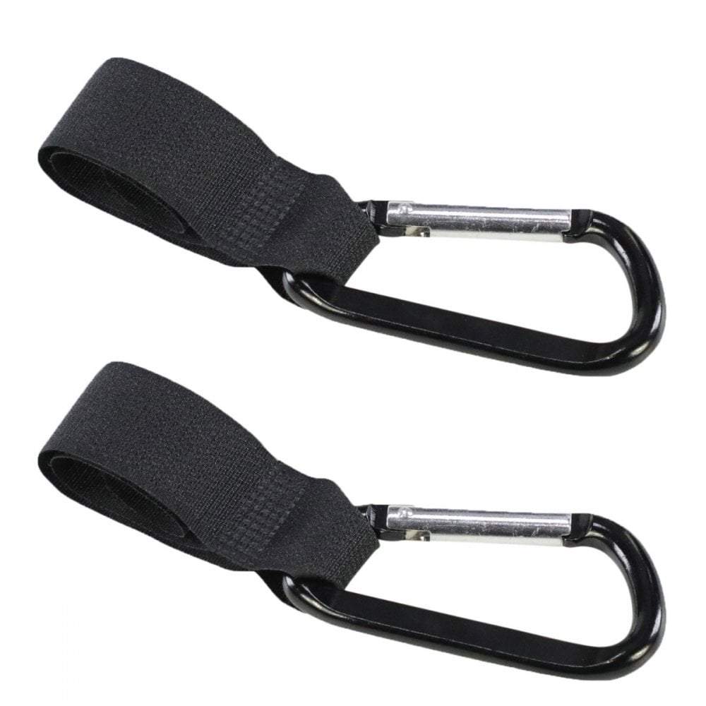 2x Small Buggy Clips Black