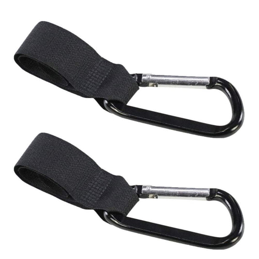 2x Small Buggy Clips Black