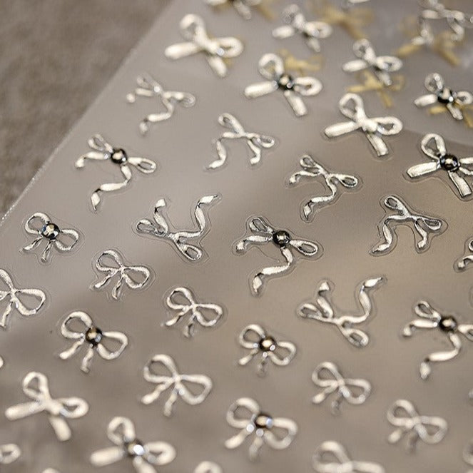 Hello Claws | Tiny Diamond Bowknot Nail Deco Sticker