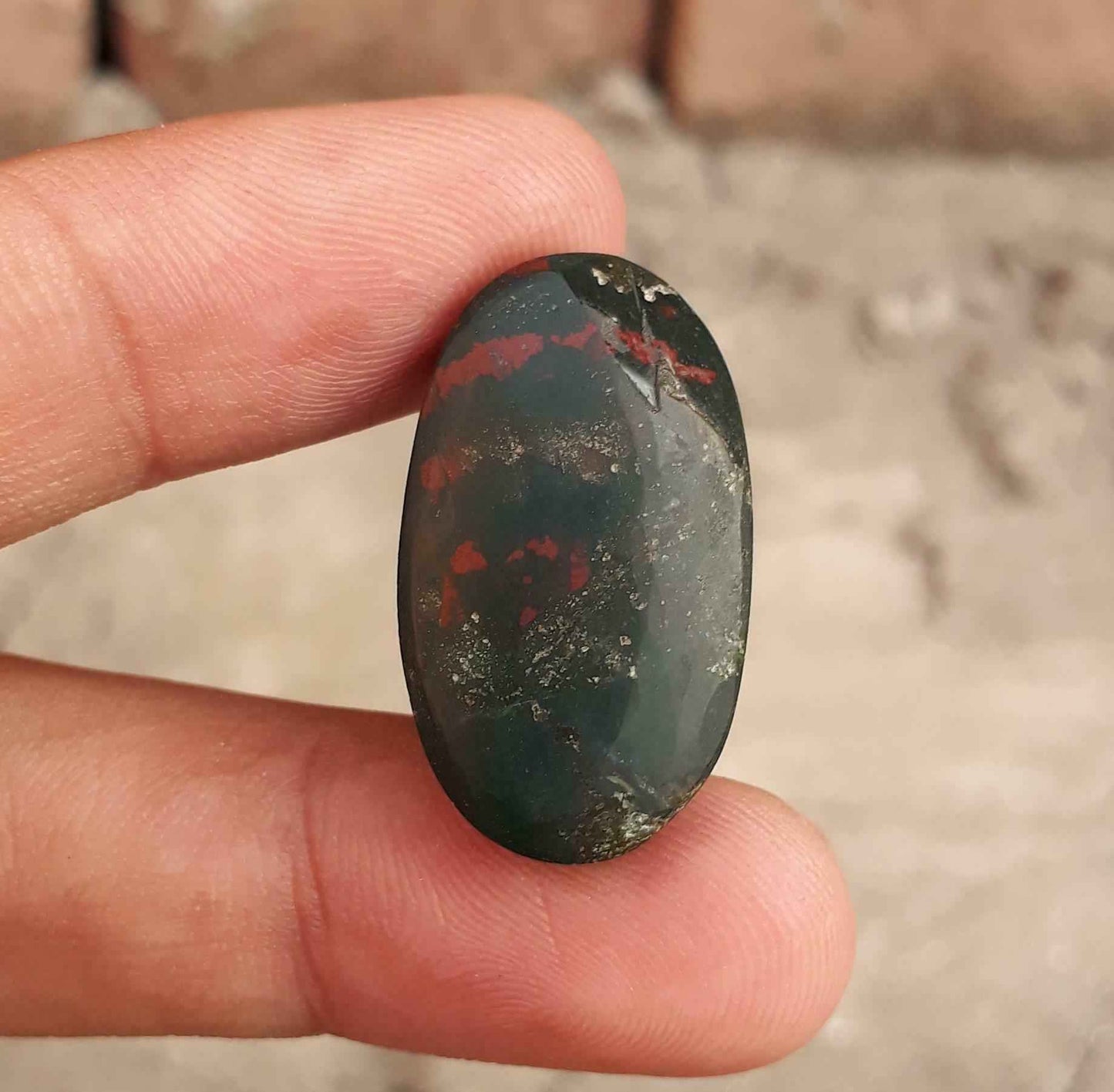 29.15ct Natural High Quality Blood Stone - Heliotrope - Dimension -24.6X17.3mm