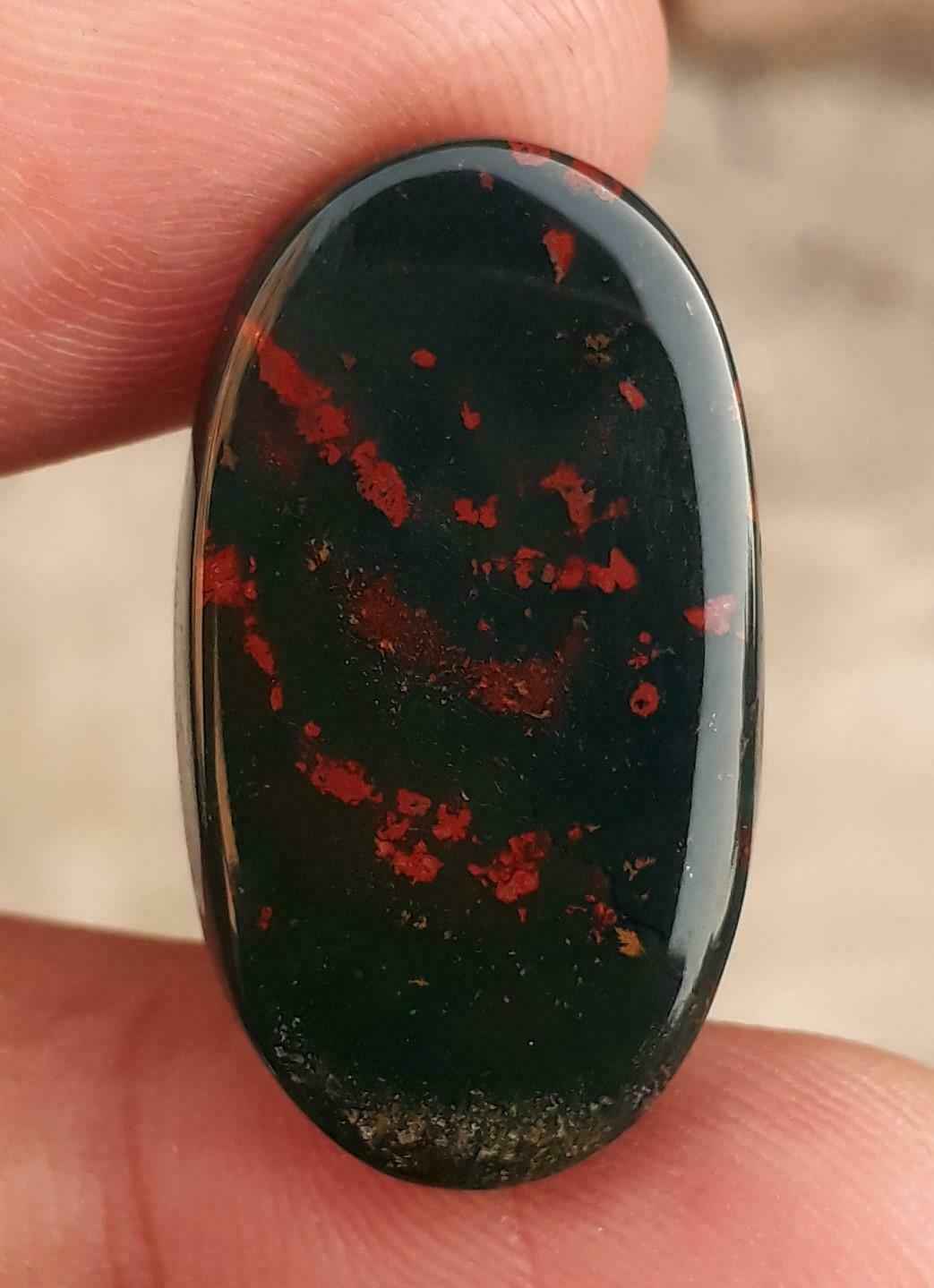 29.15ct Natural High Quality Blood Stone - Heliotrope - Dimension -24.6X17.3mm