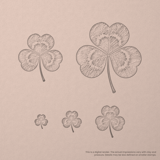 3-Leafed Clover Stamps - Photo Textured