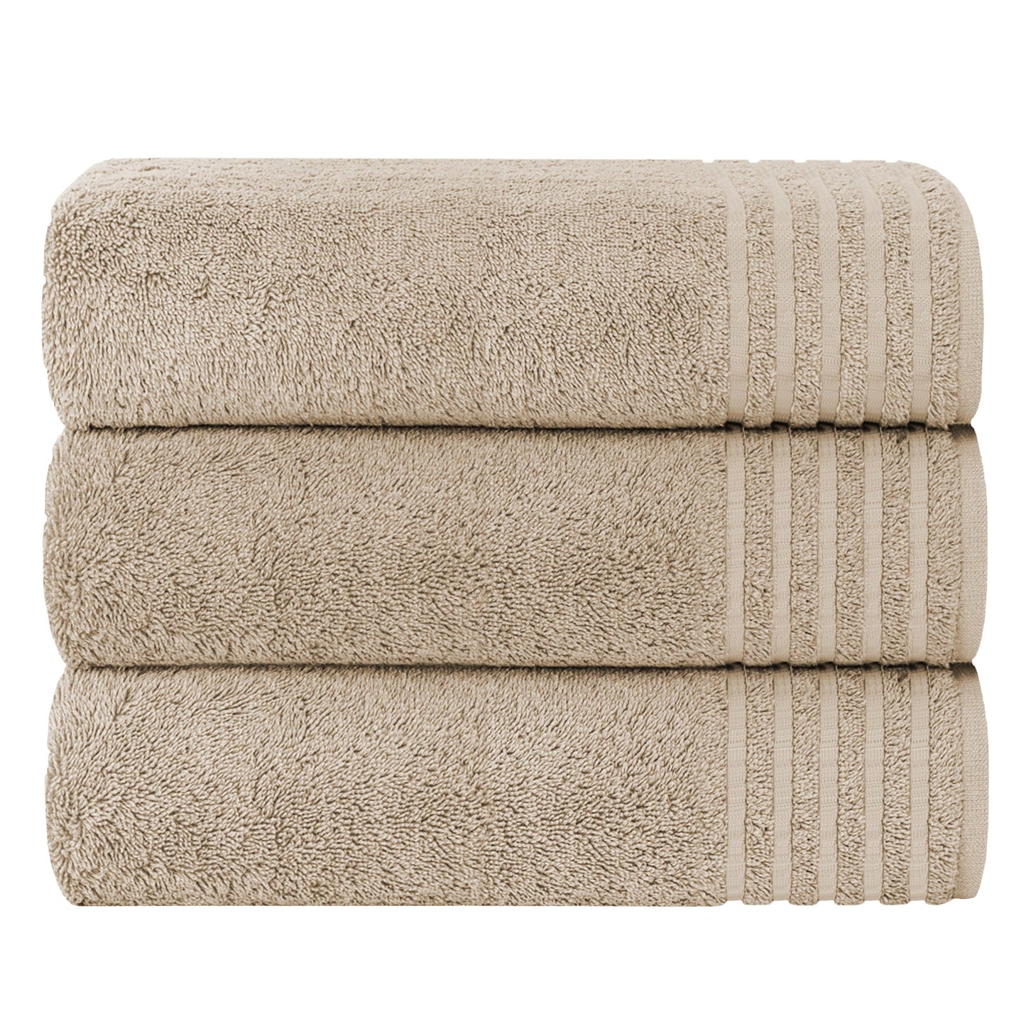 3 Pack Monaco Extra Large Bath Sheets Cotton 500GSM Highly Absorbent Towels Set for Home Gym Beach by OLIVIA ROCCO