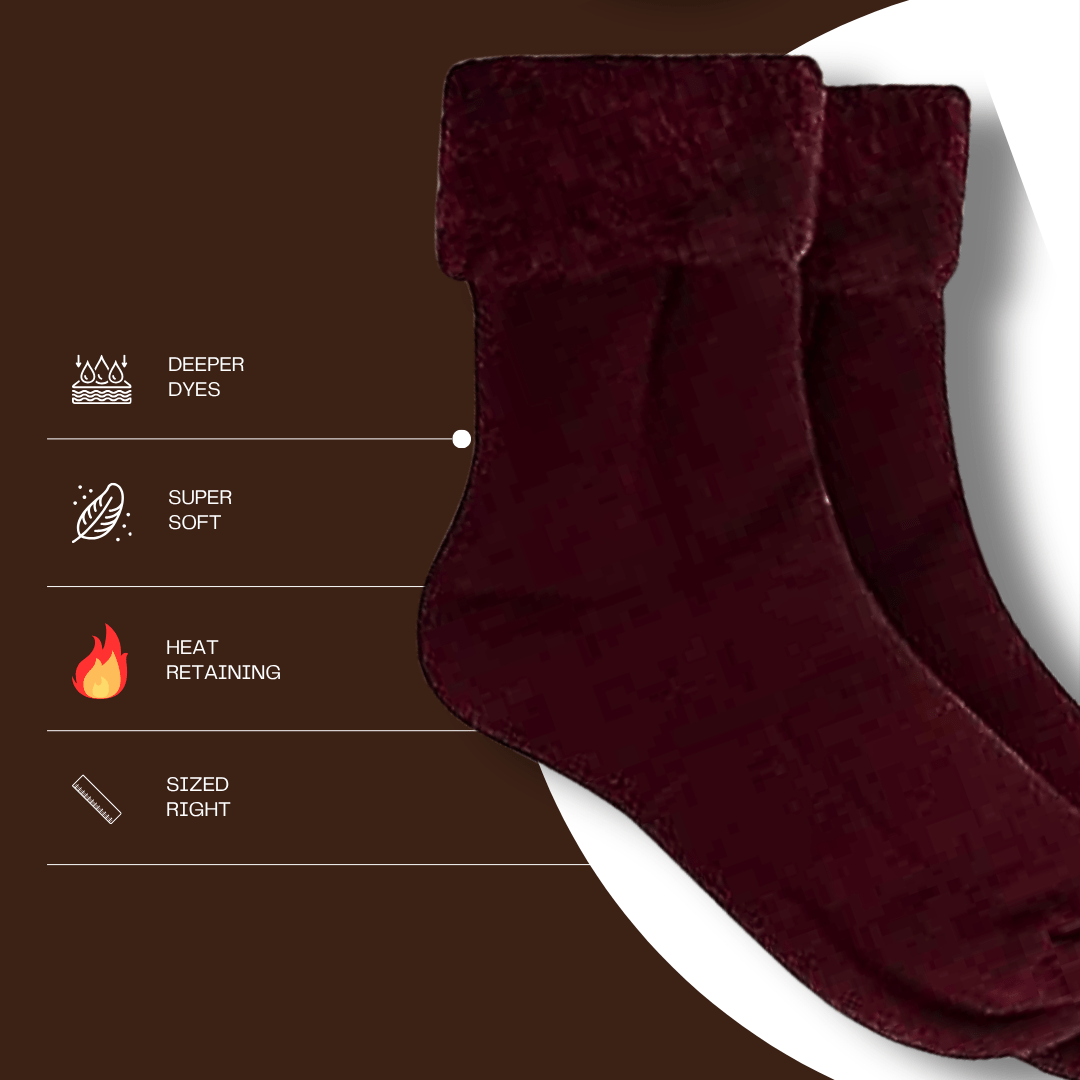 Sock Stack Men's Thermal Fluffy Bed Socks 6 Pairs Ultra Soft Insulated Warm Lounging