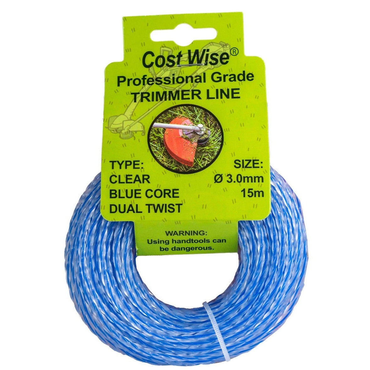 Strimmer Line Dual Blue Twist 3mm x 15m DIY Tool Accessory Home and Garden Use