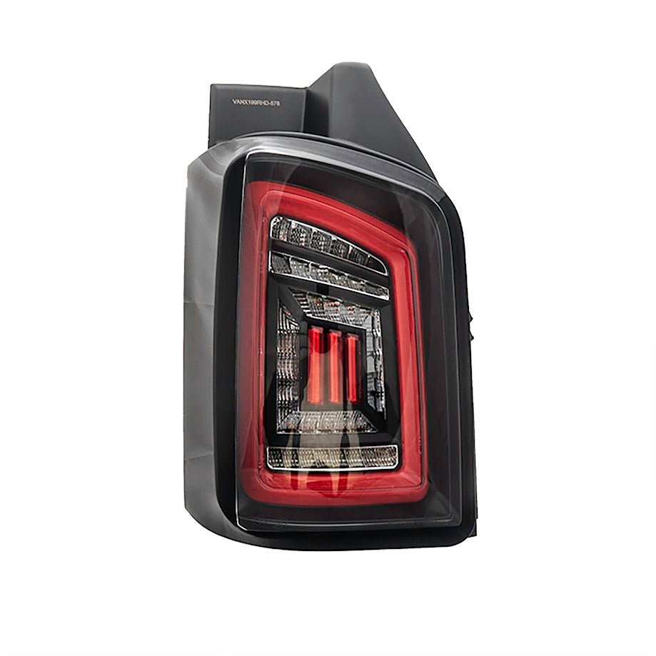 For VW T6 Transporter MK3.1 Van Barndoor LED Rear Lights – Full Frame Clear LED Light Bar | Van-X