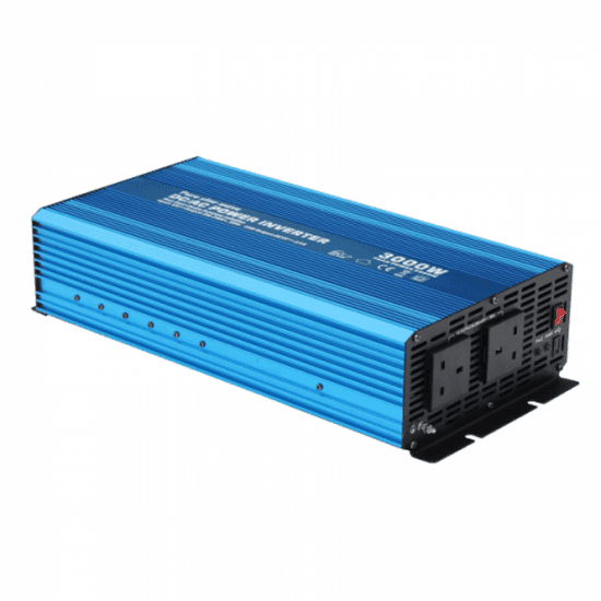 3000W 12V pure sine wave power inverter 230V AC output, with remote on/off switch
