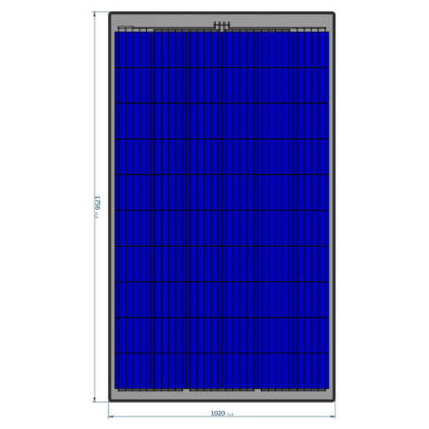 300W SEMI-FLEXIBLE SOLAR PANEL WITH REAR JUNCTION BOX (MADE IN AUSTRIA)