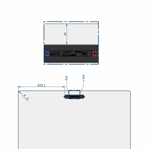 300W SEMI-FLEXIBLE SOLAR PANEL WITH REAR JUNCTION BOX (MADE IN AUSTRIA)