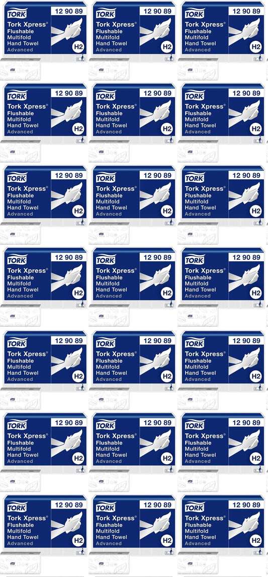 21 x Tork Xpress Flushable Multifold Hand Towel - H2/129089