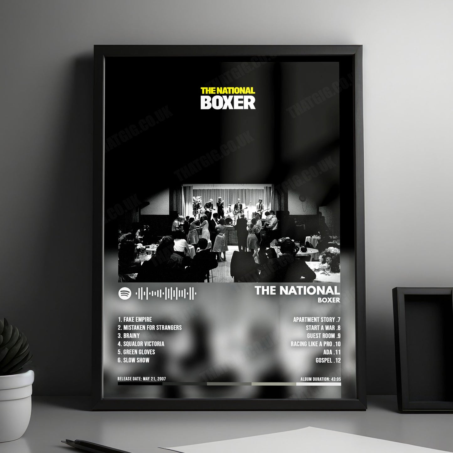The National "Boxer  " Album Cover Poster - with Complete Tracklist