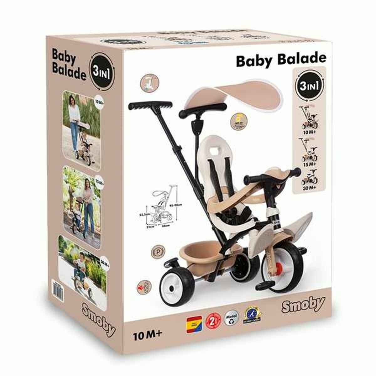 Tricycle Smoby Beige