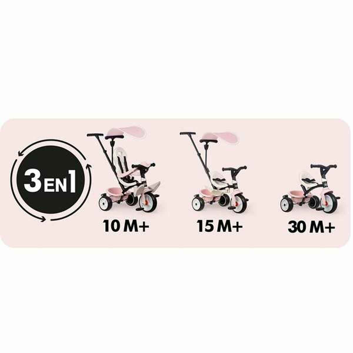 Tricycle Smoby Paseo para bebés Pink