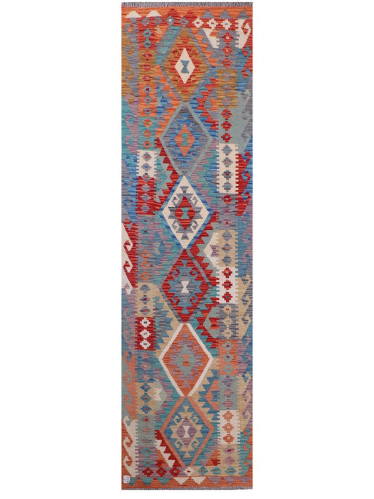 Maimana Afghanistan Kilim Runner - 301 x 81 cm