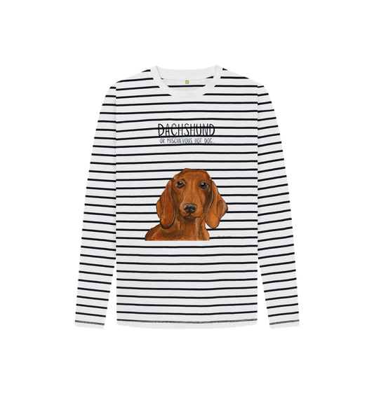 Adorable Dachshund Breton Stripe T-Shirt for Kids – Stylish and Ethical!