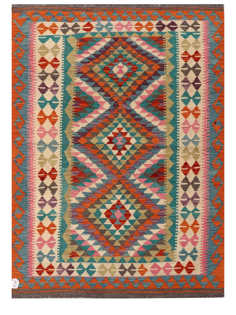 Maimana Afghanistan Kilim Rug - 181 x131 cm