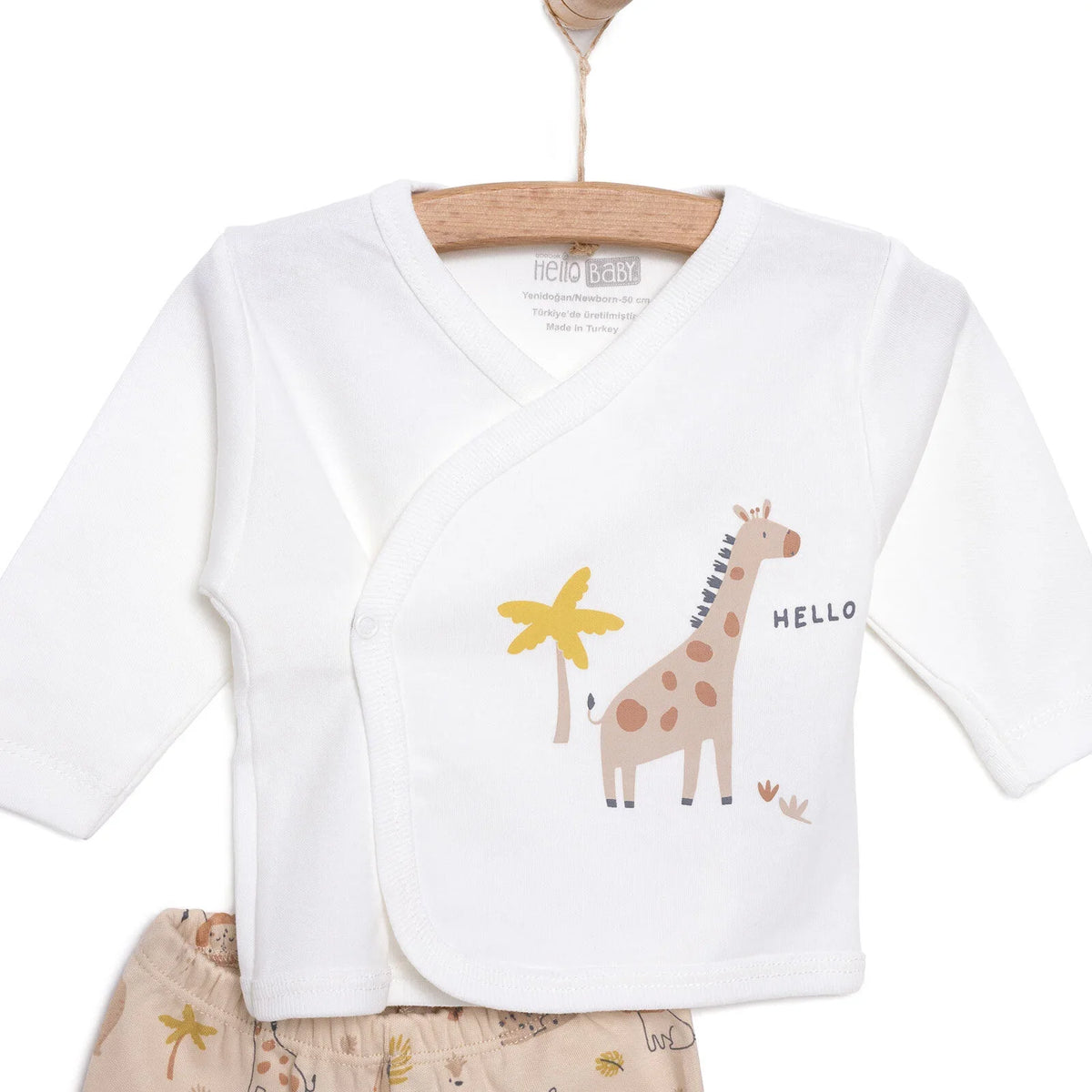 HelloBaby Safari Print 10 Piece Envelope Neck Baby Hospital Bag Set (Newborn)