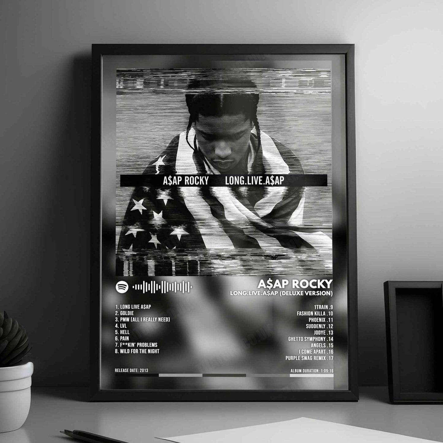 A$AP Rocky "Long.Live.A$AP" Album Cover Poster - with Complete Tracklist