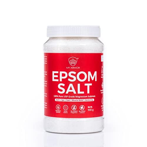 MY ARMOR Epsom Bath Salt Powder 900g for Muscle Relief and Gardening