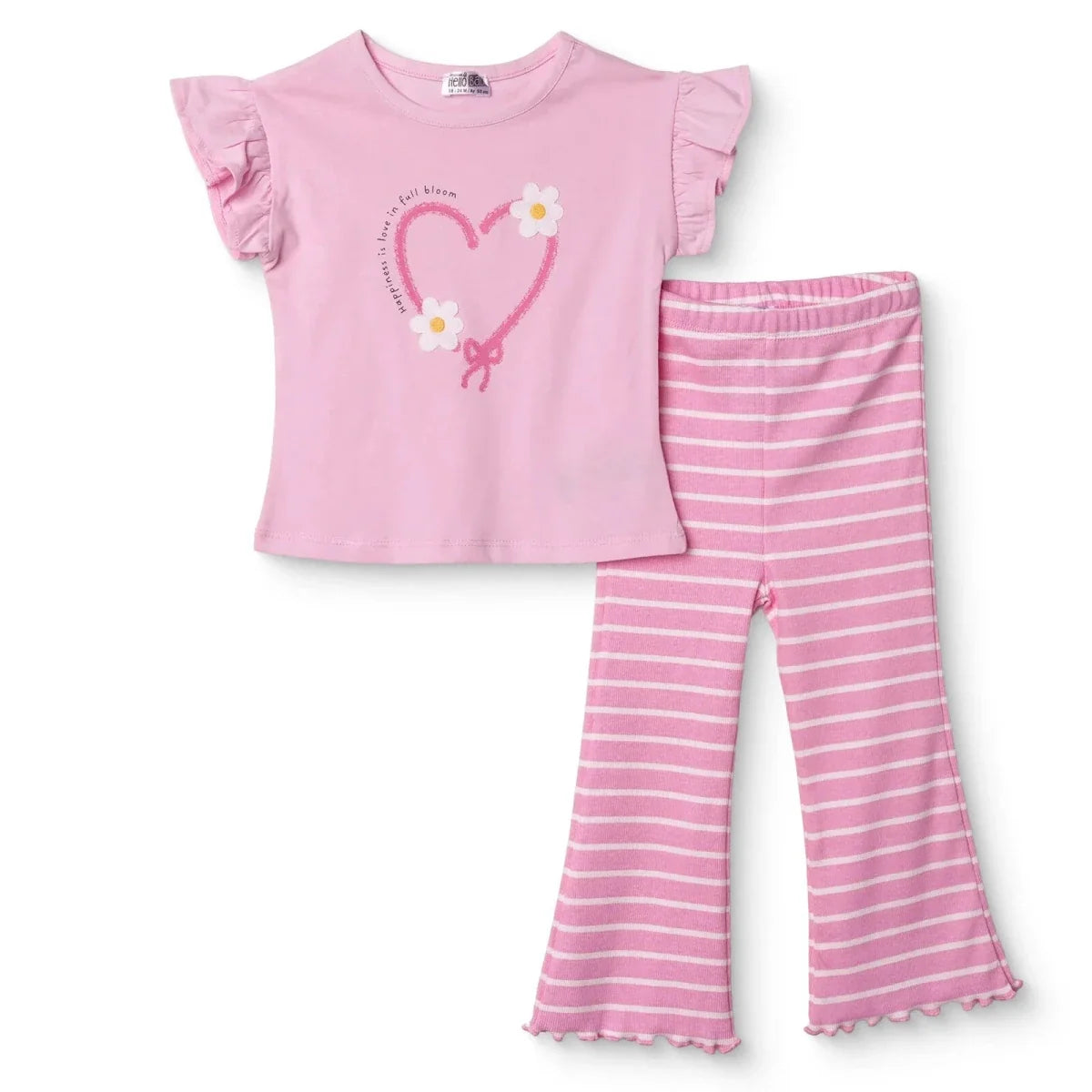 HelloBaby Short Sleeve Baby Top & Leggings Set (6-9 Months to 4-5 Years)