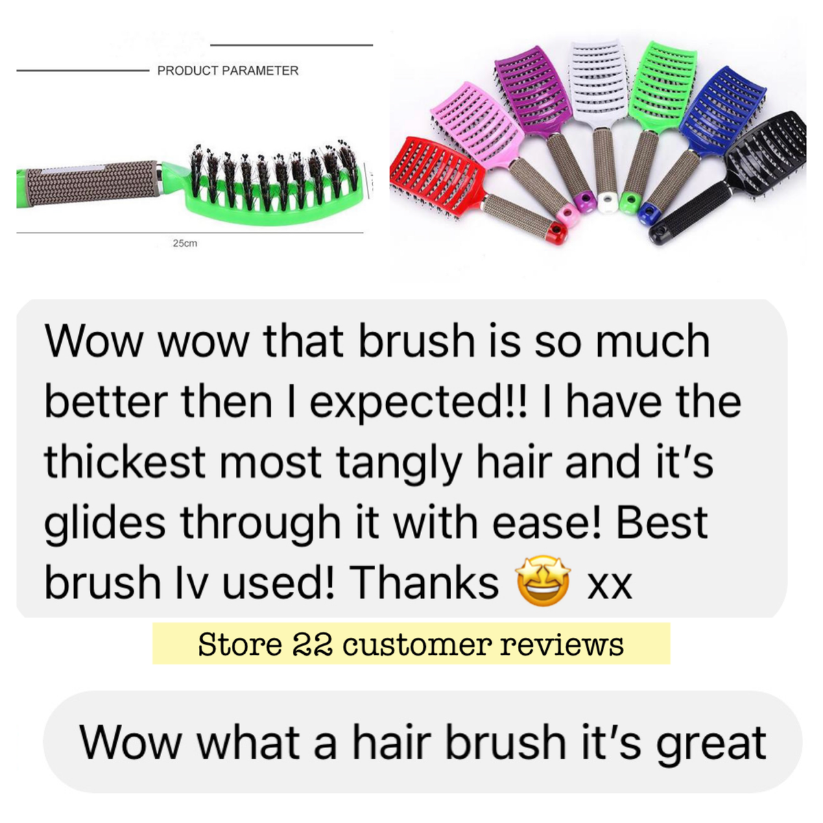 Detangling hair brush