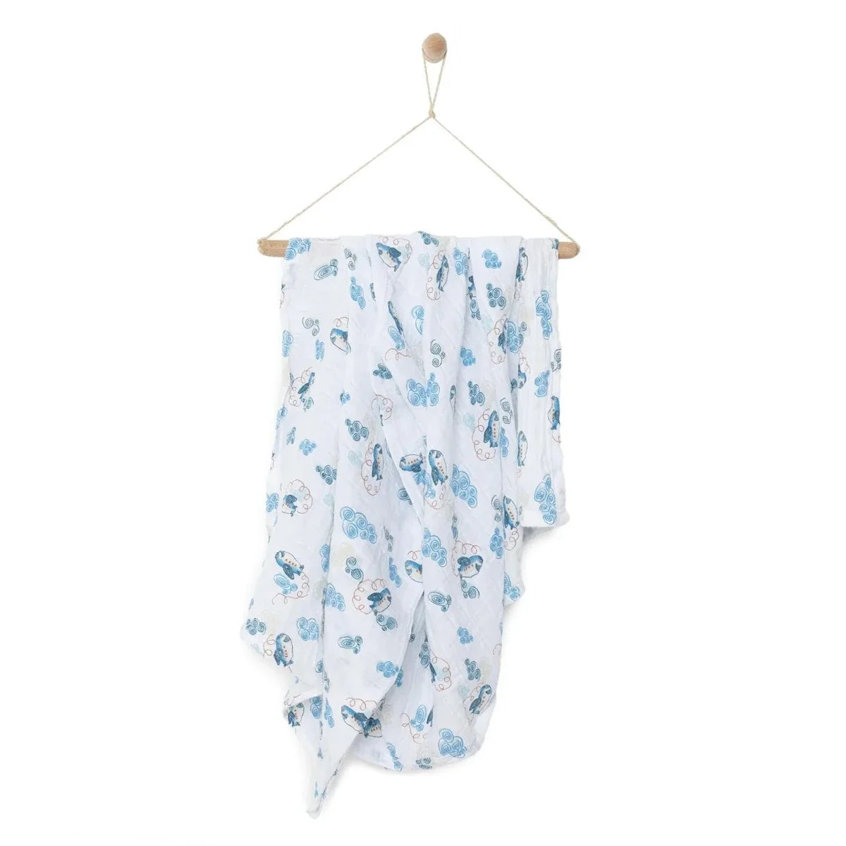 Little Dreams Plane Print Muslin Baby Blanket (100 x 110 cm)