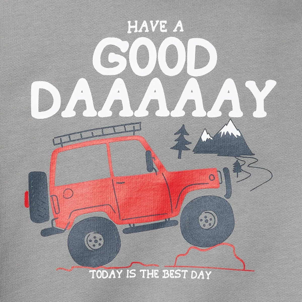 HelloBaby "Have a Good Daaaaay" Slogan Brushed Baby Sweatshirt & Joggers Set (3-6 Months to 4-5 Years)