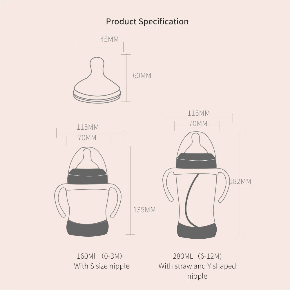 Babsy BPA-Free Baby Bottle - Anti-Colic Newborn Feeding Bottle