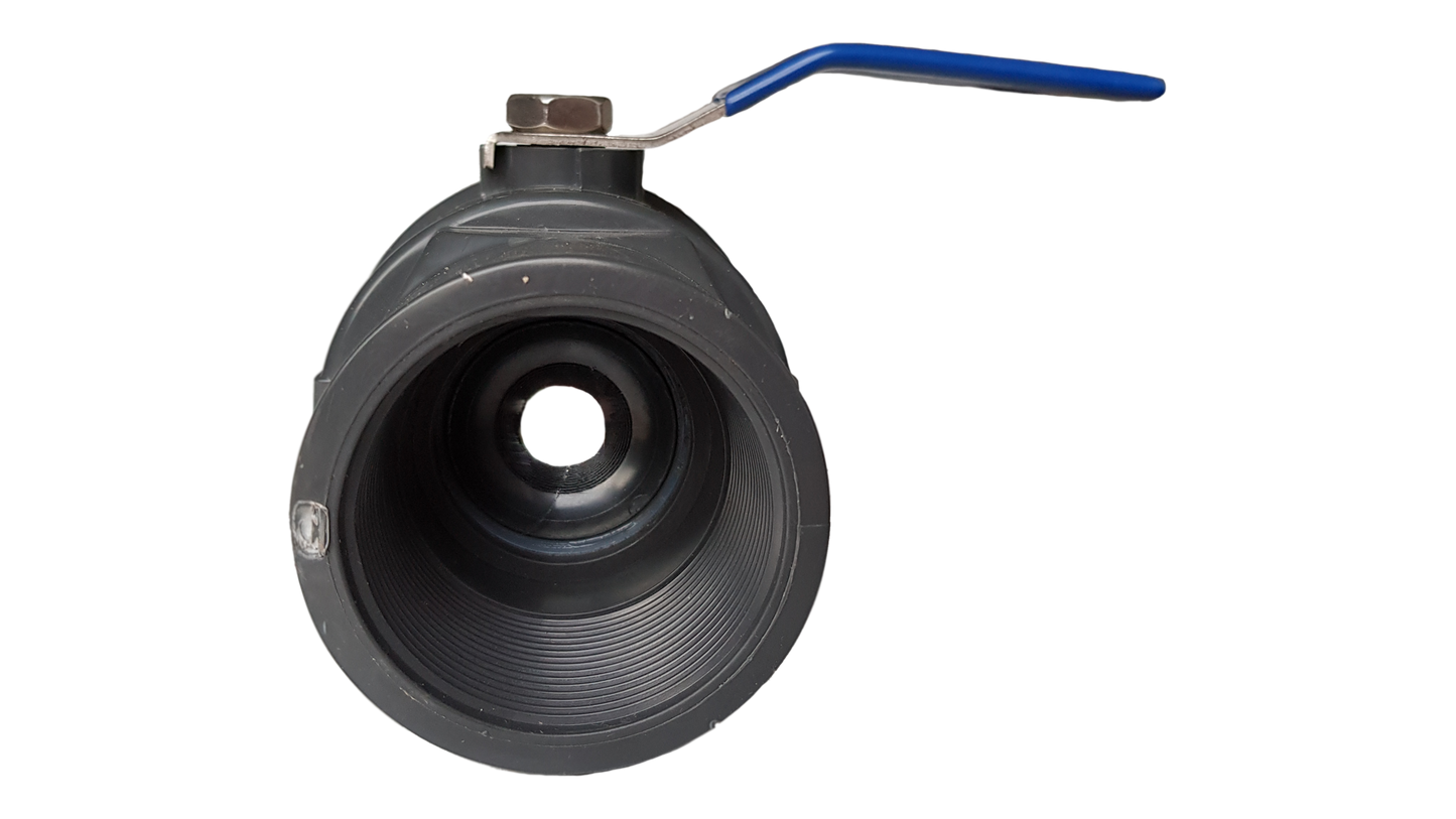 PP 3/4" BSPF Stopcock with Stainless Steel Ball Valve and Handle