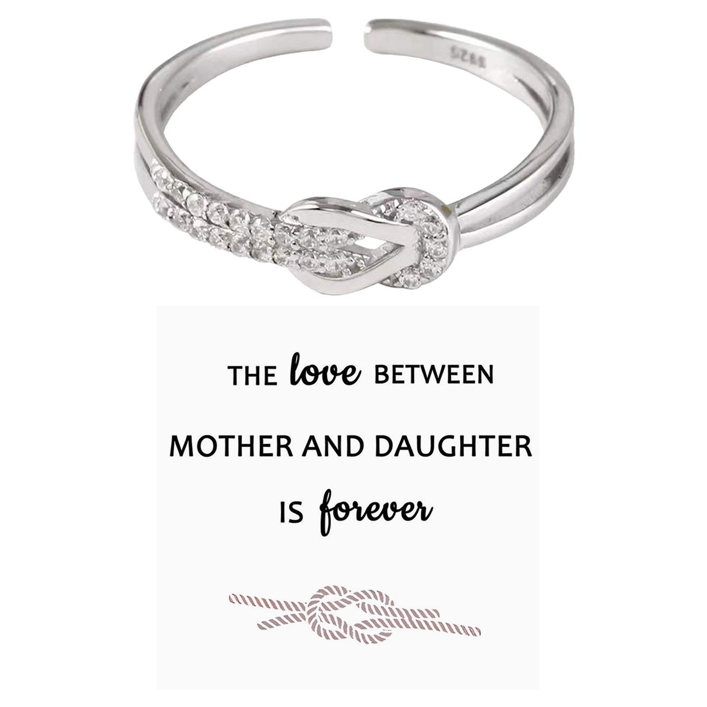 Arrival Fashion Simple Opening Ring Female Mother And Daughter Ring Mother's Day Gift Christmas Gift Wholesale