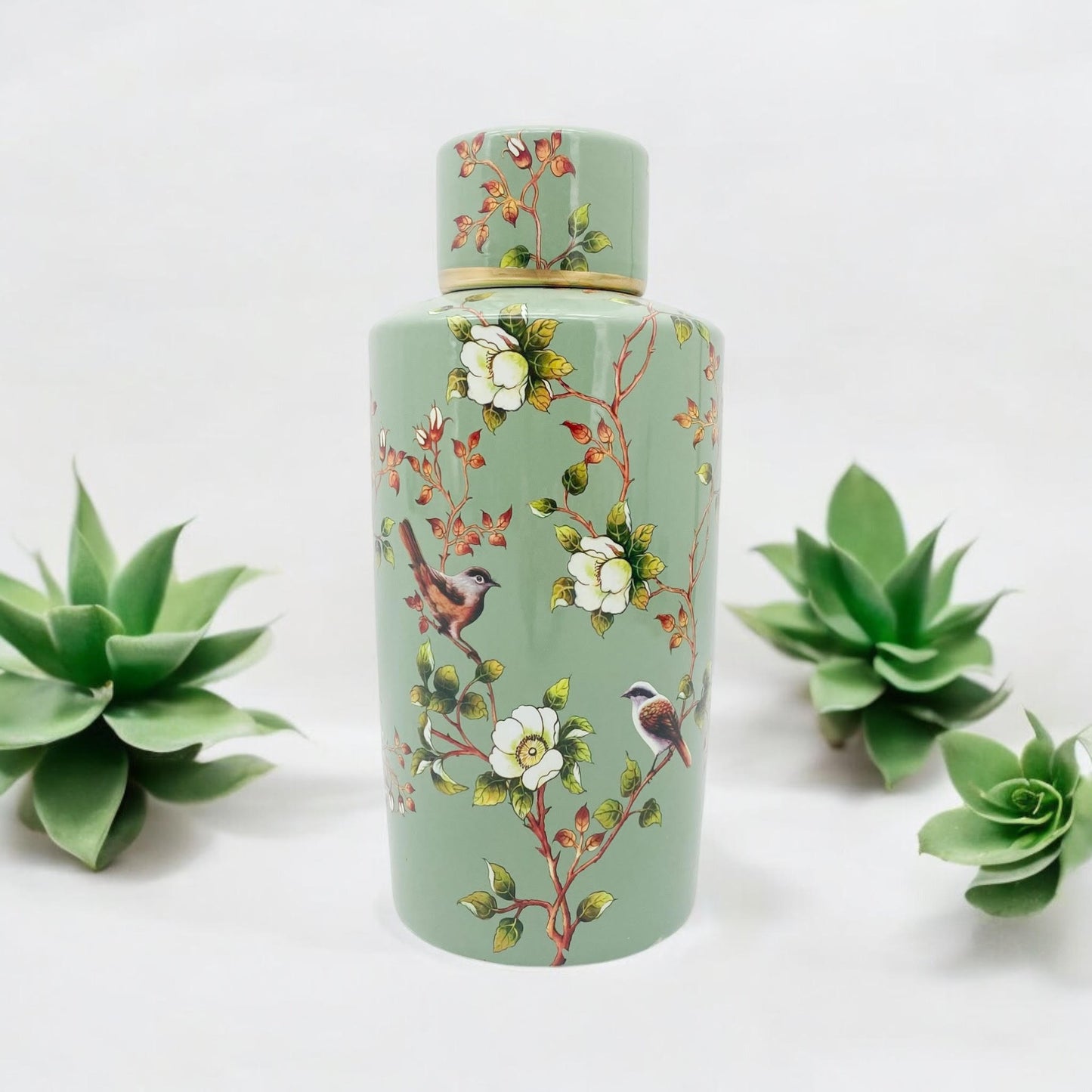 36CM CERAMIC JAR WITH LID