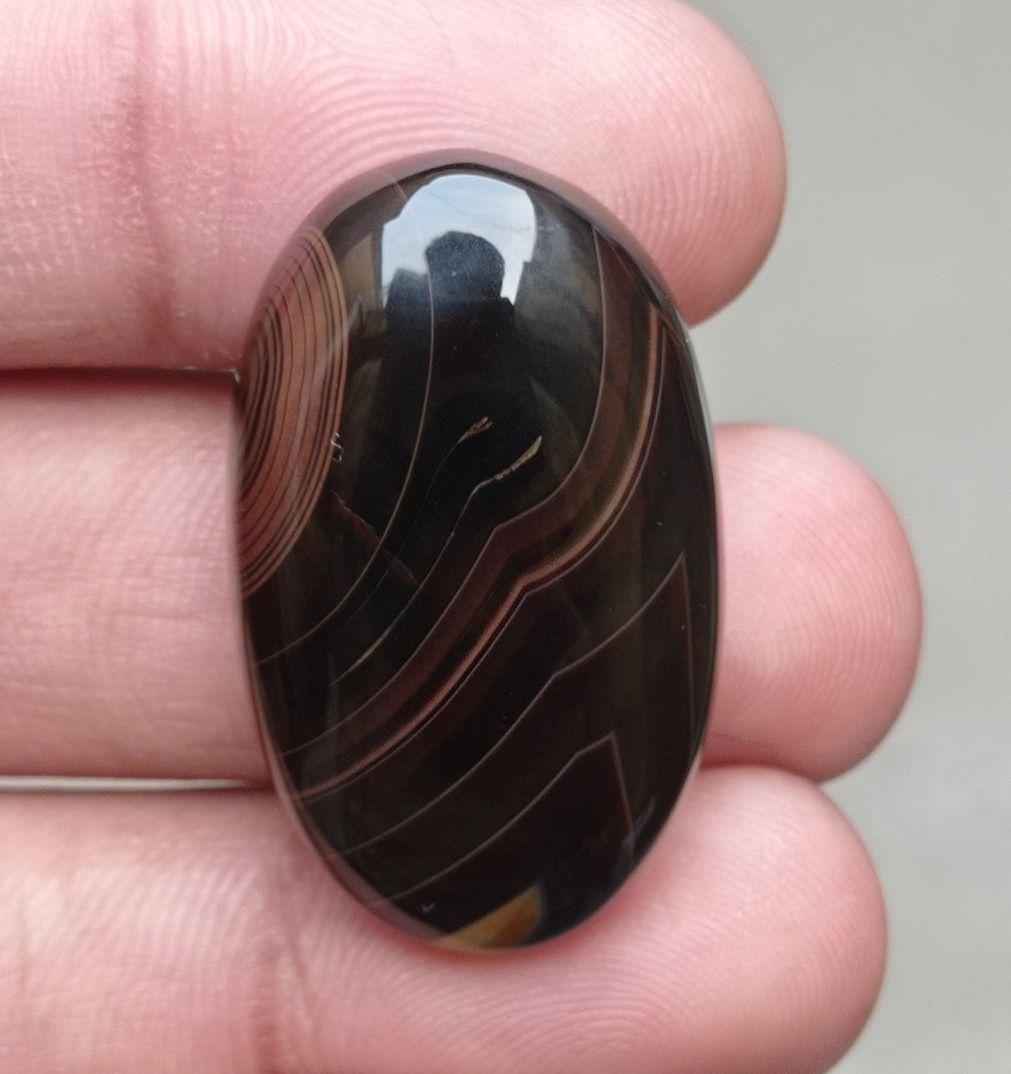 55.7ct Fortified Agate Cabochon- Sulaimani Aqeeq -  35x21x9mm