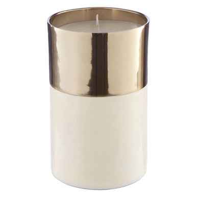 Elva White Large Wax Filled Candle