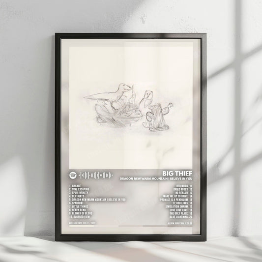 Big Thief "Dragon New Warm Mountain I Believe in You" Album Cover Poster - with Complete Tracklist