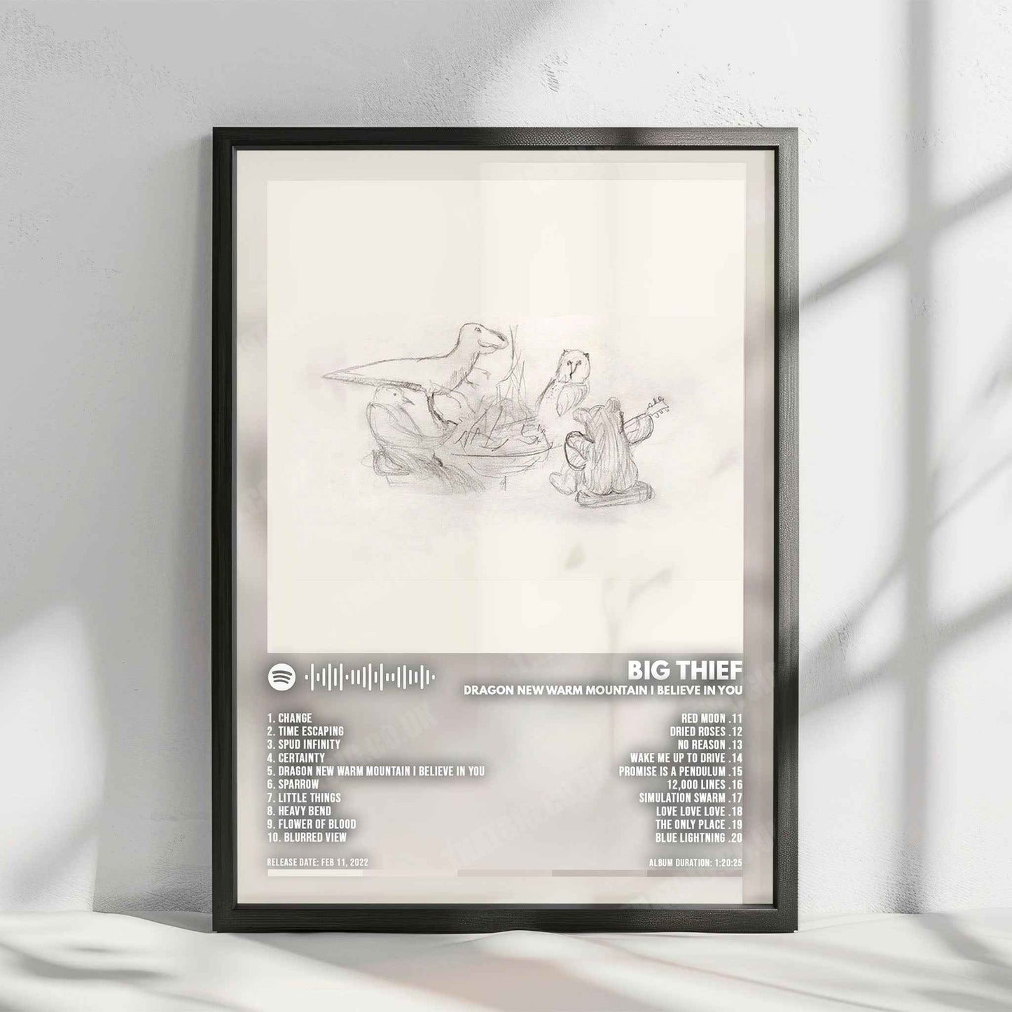 Big Thief "Dragon New Warm Mountain I Believe in You" Album Cover Poster - with Complete Tracklist