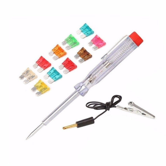 10 Pack Auto PlugIn Fuse Tester Set