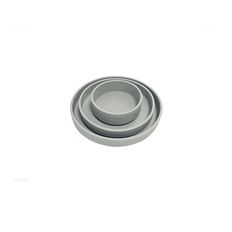 Silicone Baby Feeding Plate - BPA-Free Divided Suction Bowl