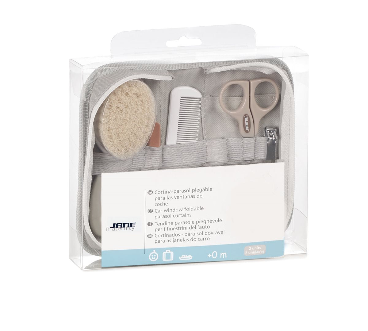Jane Baby Hygiene Care Set with Zip-Up Toilet Bag – 8-Piece Newborn Grooming Kit