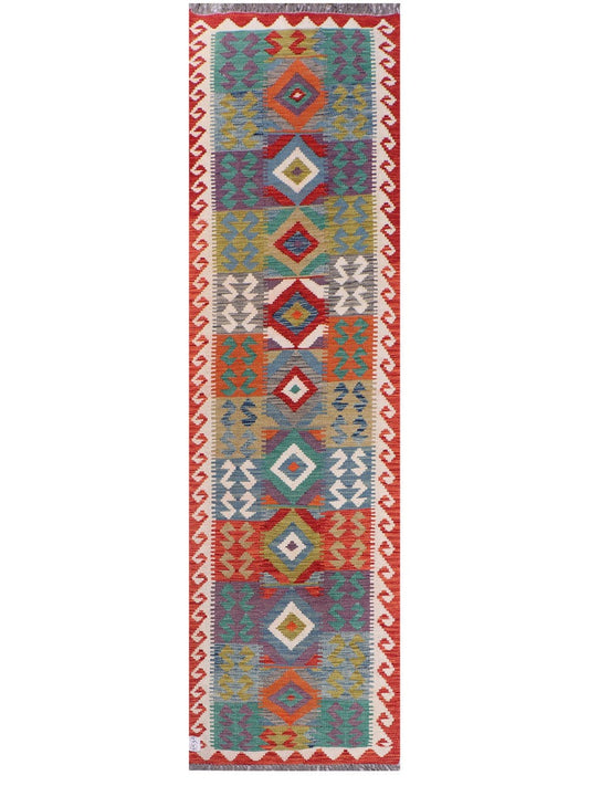 Maimana Afghanistan Kilim Runner - 282 x 78 cm