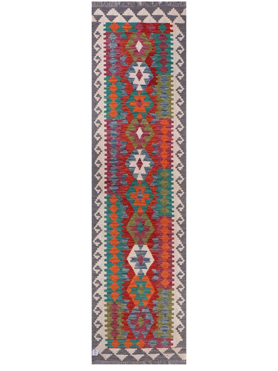Maimana Afghanistan Kilim Runner - 298 x 78 cm