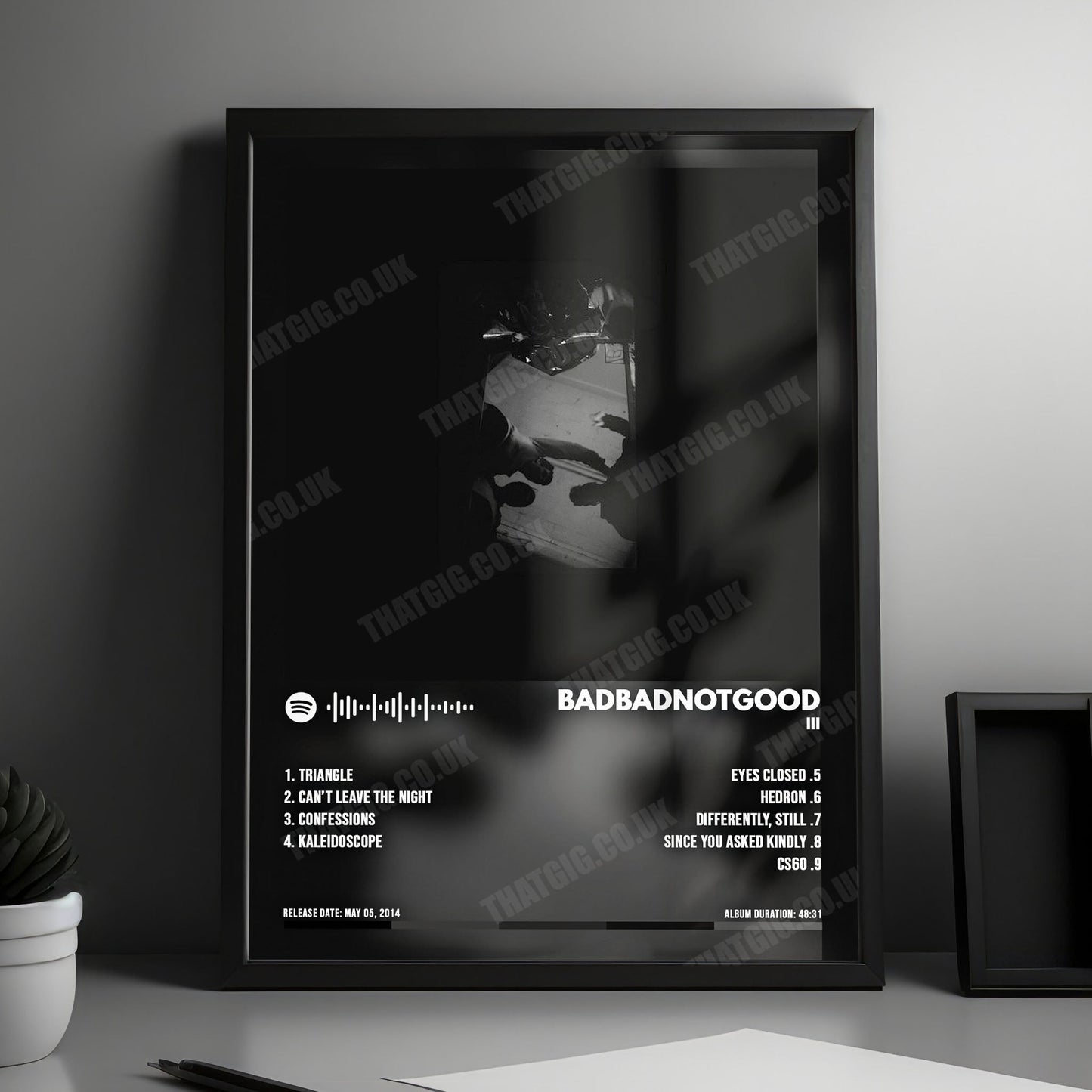 BADBADNOTGOOD "III" Album Cover Poster - with Complete Tracklist