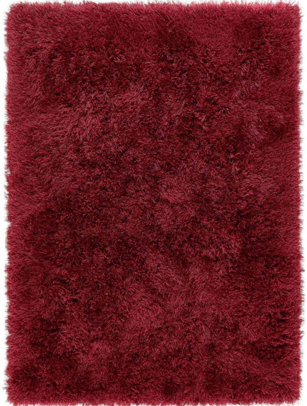 Extravagance Wine Red Shaggy Rug