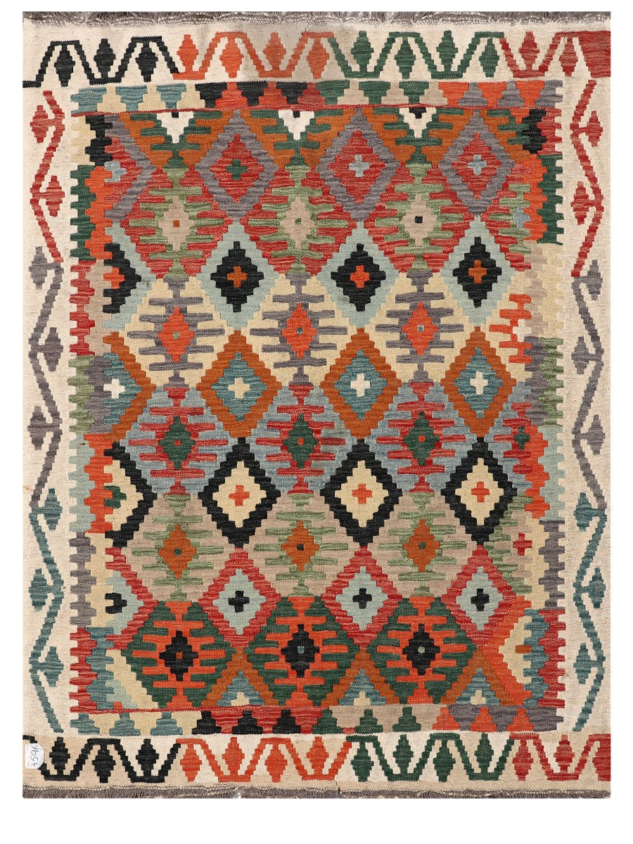 Maimana Afghanistan Kilim Rug - 194 x144 cm