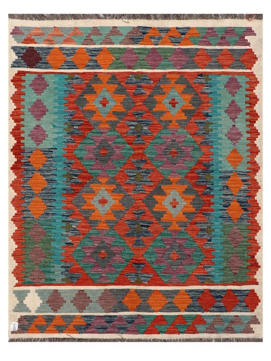 Maimana Afghanistan Kilim Rug - 191 x148 cm